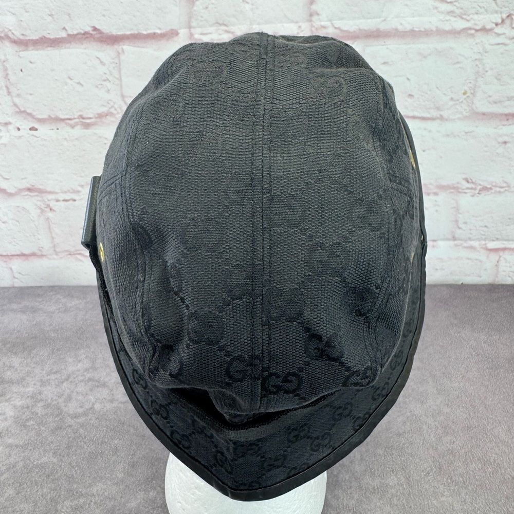 Gucci Black Denim Grommet Bucket Hat - Picture 7 of 10